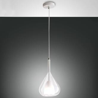 Hanglamp paars, helder, 1-lamp, glas transparant