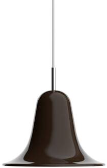 hanglamp Pantop, bruin, Ø 23 cm, metaal, E14 bruin, chroom, wit
