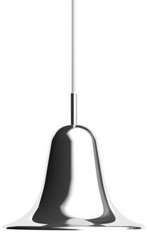 hanglamp Pantop, chroom, Ø 23 cm, metaal, E14 chroom, wit
