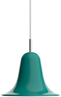 hanglamp Pantop, donker blauwgroen, Ø 23 cm donker blauwgroen, chroom, wit