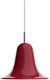 hanglamp Pantop, kersenrood, Ø 23 cm, metaal, E14 kersenrood, chroom, wit