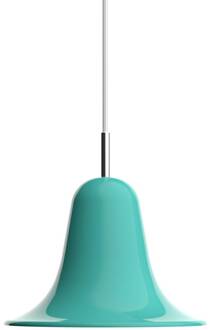 hanglamp Pantop, licht blauwgroen, Ø 23 cm, E14 licht blauwgroen, chroom, wit