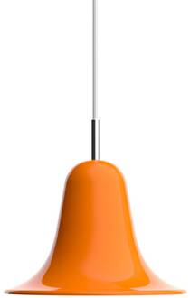 hanglamp Pantop, oranje, Ø 23 cm, metaal, E14 oranje, chroom, wit