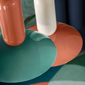 Hanglamp Pau, oranje/crème sinaasappel, crème