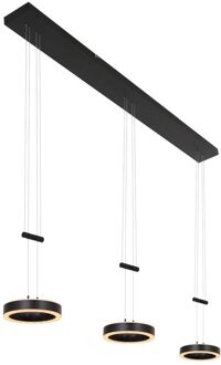 Hanglamp Piola 3 lichts L 120 cm zwart