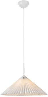 Hanglamp Plisado met geplisseerde kap, wit