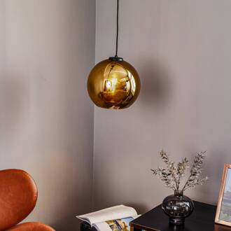 Hanglamp Polaris, spiegelend glas, goud goud gespiegeld, zwart