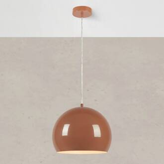 Hanglamp Pop, Ø 28 cm, bruin, metaal