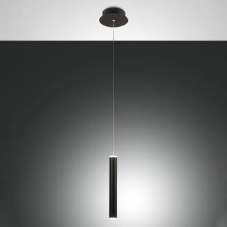 Hanglamp Prado, 1-lamp, zwart, dimbaar zwart, wit gesatineerd
