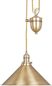 Hanglamp Provence, in hoogte verstelbaar, messing antiek messing