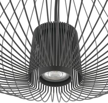 Hanglamp Pumpkin L, donkergrijs, Ø 70 cm, metaal, GU10