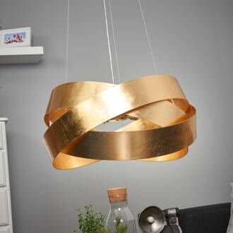 Hanglamp Pura met bladgoud, 60cm, 8x G9