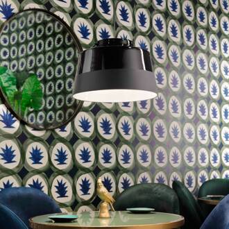 Hanglamp Quindim van keramiek, Ø 40 cm, zwart