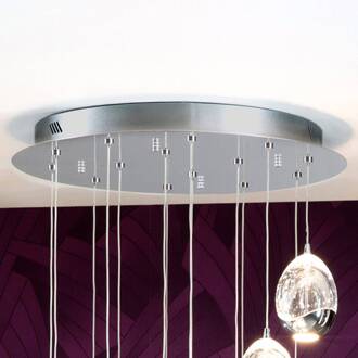 Hanglamp Rocio, 14-lamps app-bestuurbaar, chroom chroom, helder