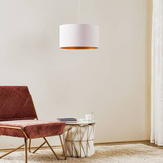 Hanglamp Roller, wit/goud, Ø 45 cm wit, goud