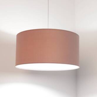 Hanglamp Rosabelle, cilinder roze 1-lamp Ø50cm wit, roze