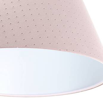 Hanglamp Rosabelle, kegelvormig, roze, 1-lamp wit, roze