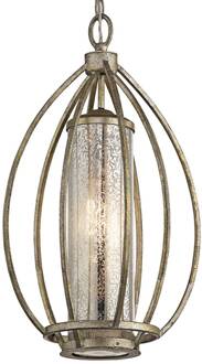 Hanglamp Rosalie met Gold-Finish goud, wit
