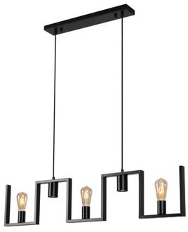 Hanglamp Row 5 lichts L 112 cm zwart