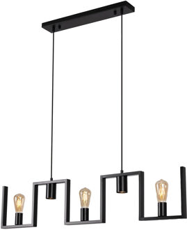 Hanglamp Row 5 lichts L 112 cm zwart