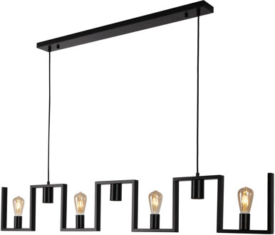 Hanglamp Row 7 lichts -2e kans- L 158 cm zwart