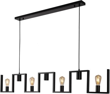 Hanglamp Row 7 lichts L 158 cm zwart