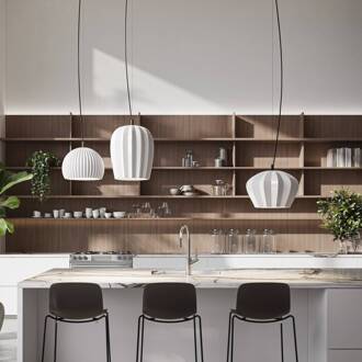 hanglamp Sahara, wit, Ø 23 cm, keramiek, E27