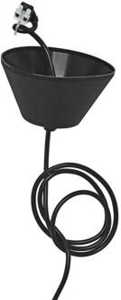 Hanglamp Saigon, rotanlook, grijs, Ø 18 cm