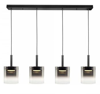 Hanglamp Salerno 4 lichts recht 110 cm zwart