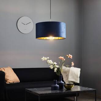 Hanglamp Salina zijde blauw/goud Ø 50 cm blauw, goud