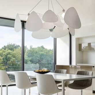 hanglamp Screen XXL, 90 cm, wit, papier murano