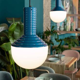 Hanglamp Selarón, donkerblauw donkerblauw, wit