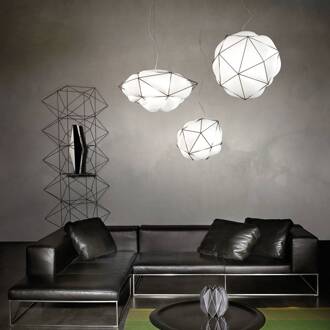 Hanglamp Semai E27 Ø 30 cm glanzend wit