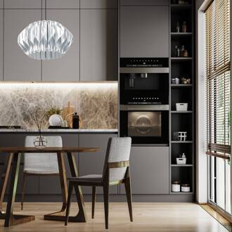 Hanglamp Serenity met kunststof kap, zilver slber