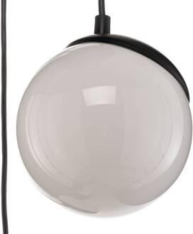 Hanglamp Sfera 3-lamps glas/metaal zwart opaal, zwart
