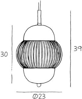 Hanglamp Shahin, Ø 23 cm, 3-lamps, wit / helder, glas wit opaal, helder, messing