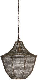 Hanglamp SHARIKA - Ø40x44cm - Brons Bruin