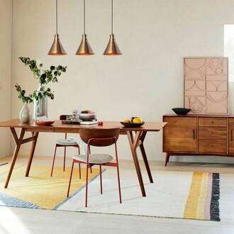 Hanglamp Sivani MR-314, goud antiek, ijzer 3-lamps lineair oud goud