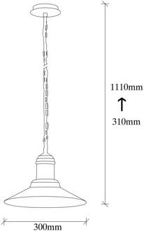 Hanglamp Sivani MR-639 1-lamp Ø30cm goud antiek