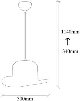 Hanglamp Sivani MR-992 1-lamp Ø30cm zwart