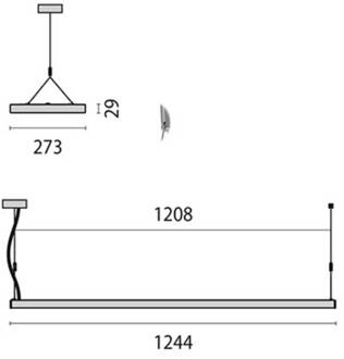 Hanglamp SL629PL direct/indirect 124 grijs 4.000K grijs, wit
