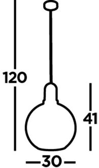 Hanglamp Snowdrop Metaal Ø30cm Messing
