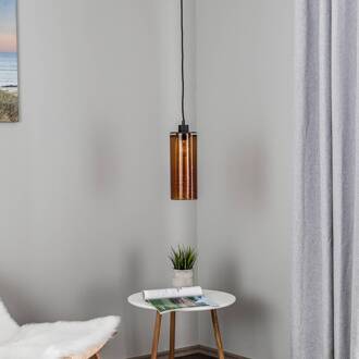 Hanglamp Soda glazen cilinder amber Ø 12 cm amber-transparant, zwart