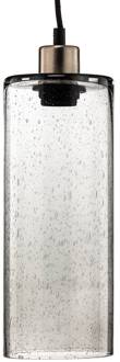 Hanglamp Soda glazen cilinder rookgrijs Ø 12cm rookgrijs-transparant, zwart, zilver