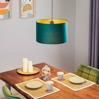 Hanglamp Soho cilindrisch 1-lamp Ø 40 cm groen/goud groen, zwart, goud