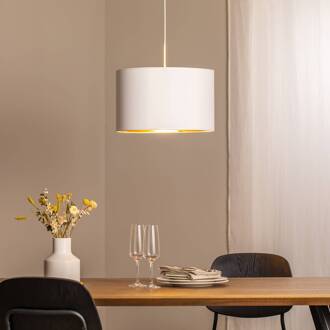 Hanglamp Soho cilindrisch 1-lamp Ø 40 cm wit/goud wit, goud