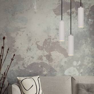 Hanglamp Soka, lichtgrijs, Ø 28 cm, metaal, 3-lamps.