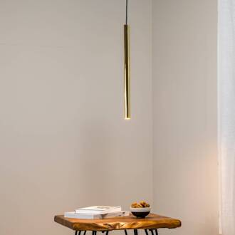 Hanglamp Sone, 1-lamp, messing messing, zwart gestructureerd