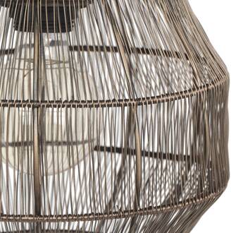 Hanglamp Soraya, Ø 26 cm, metaal, antiek messing, bolvormig