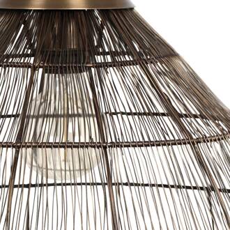 Hanglamp Soraya, Ø 42 cm, metaal, antiek messing, bolvormig